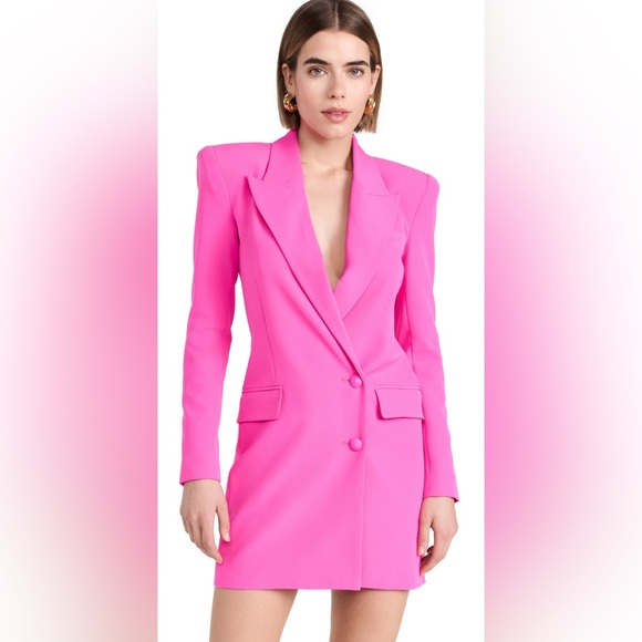 L'AGENCE Jackets & Blazers - NWT L’AGENCE Marlee Blazer Dress, Hot Pink Rhodamine color, Size Small